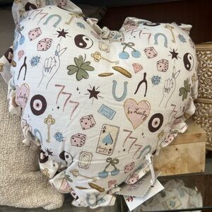 Heart-Shaped Lucky Charm Accent Pillow